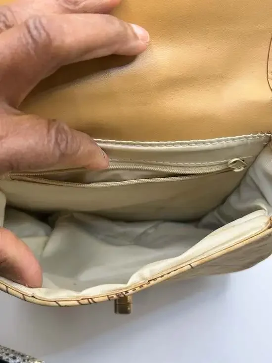 Vintage Geography Print Faux Leather Saddle Crossbody Bag - Picture 9 of 9